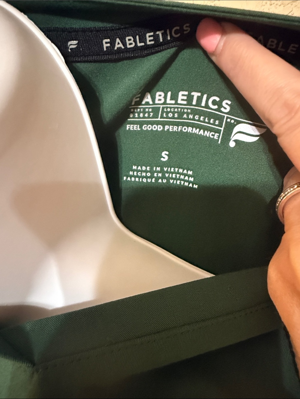 Fabletics Forest Green Performance Tee - Picture 2 of 4